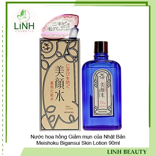 Nước hoa hồng Giảm mụn Meishoku Bigansui Skin Lotion 90ml của Nhật Bản