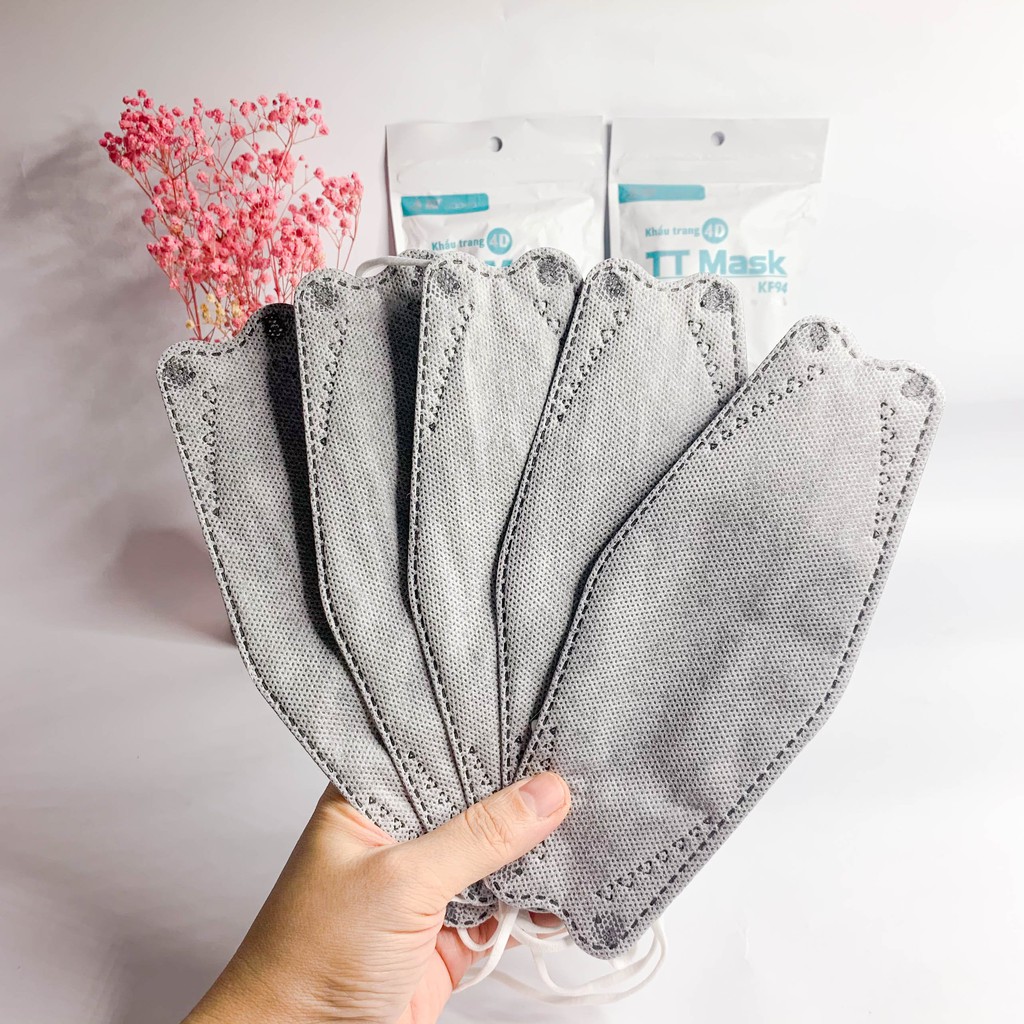 Khẩu trang 4D KG KF94 Mask công nghệ Hàn Quốc, set 5 chiếc, hàng chính hãng #qmc