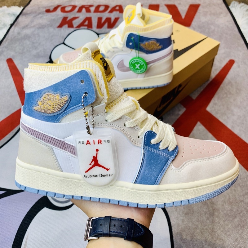 Giày thể thao sneaker jordan 1 high zoom pink oxford màu cực xinh hàng SC