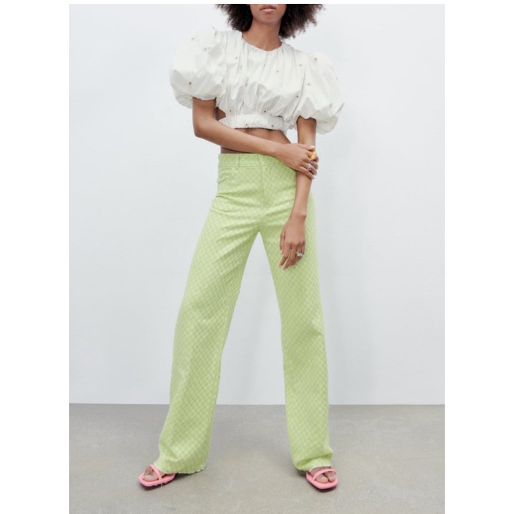 Zara Áo Sơ Mi Ngắn Tay Thêu Họa Tiết Thời Trang Mùa Hè Trẻ Trung 2320019Áo blouse