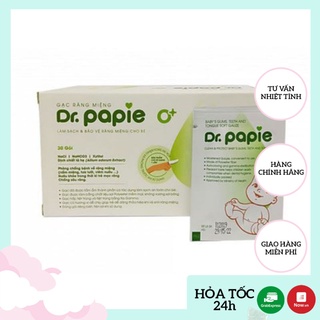 Gạc Răng Miệng Rơ Lưỡi Dr Papie Hộp 30 Gói