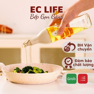 Chai Đựng Dầu Ăn Thủy Tinh, Bình Đựng Dầu Ăn Có Vòi Rót Tiện Lợi EC Life Dung Tích 500ml 0203