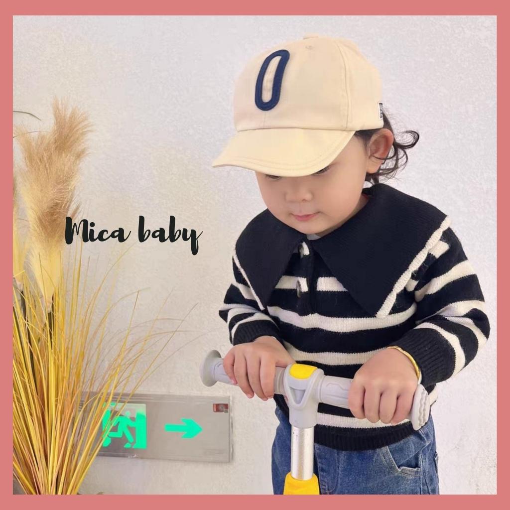 Mũ lưỡi trai mềm in hình chữ cái đáng yêu cho bé MH122 Mica Baby