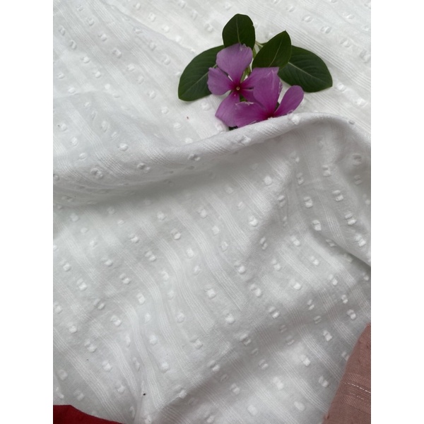 Vải boi hạt cotton không dãn may váy áo xinh