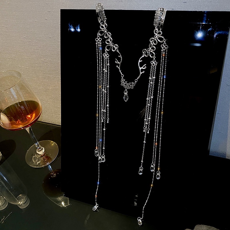 Cài tóc hình đính đá giọt nước kiểu dáng thanh lịch cho nữ