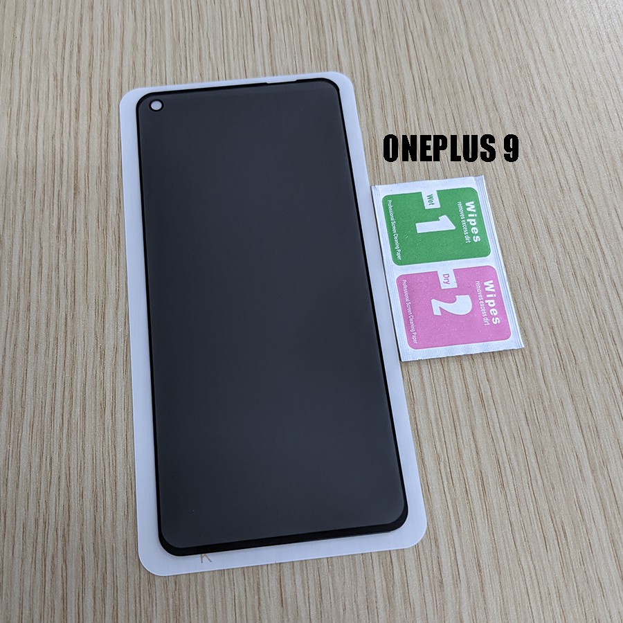 Kính cường lực chống nhìn trộm 9H Oneplus 9 (tặng miếng lau màn hình)