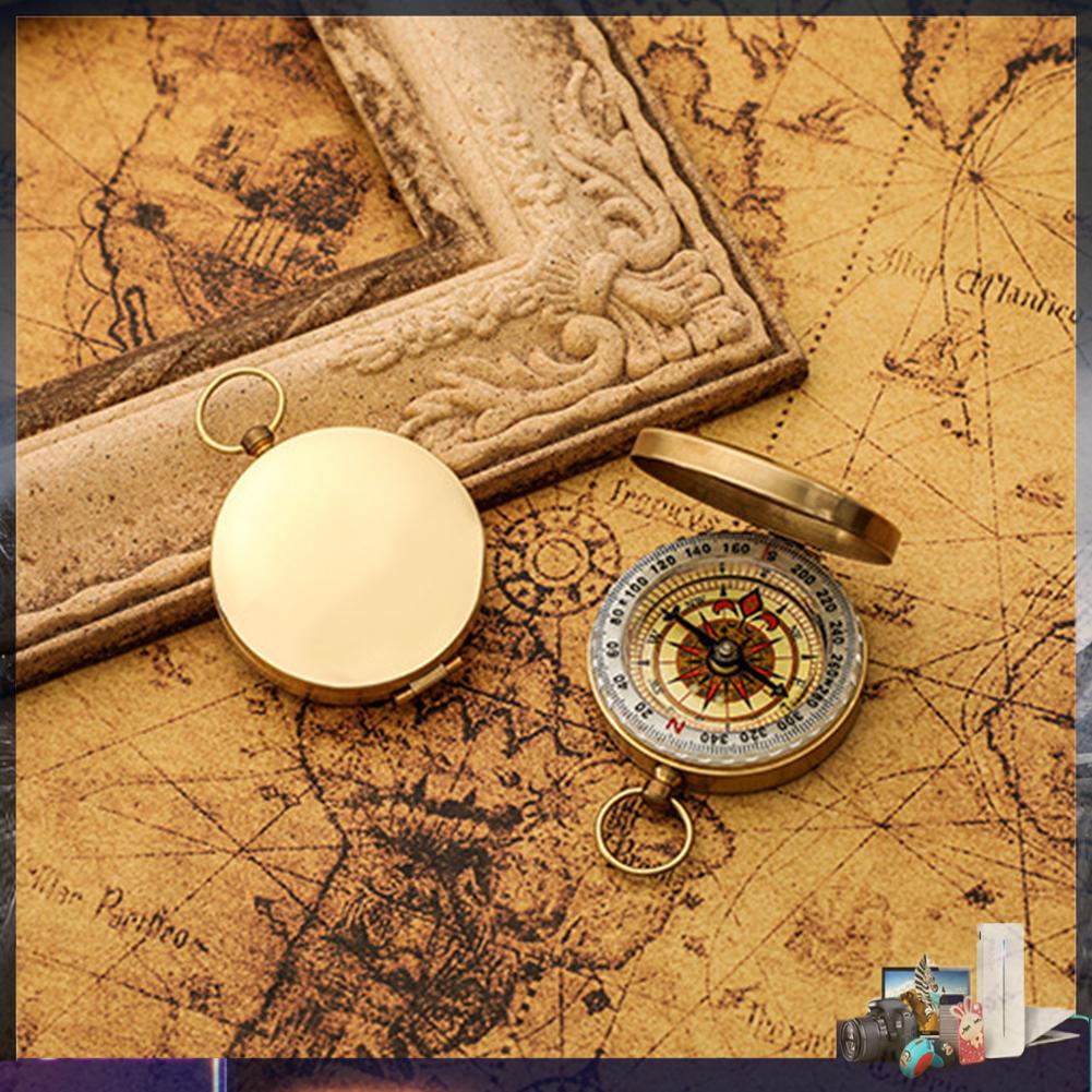 La bàn mini phát sáng chất liệu đồng cao cấp