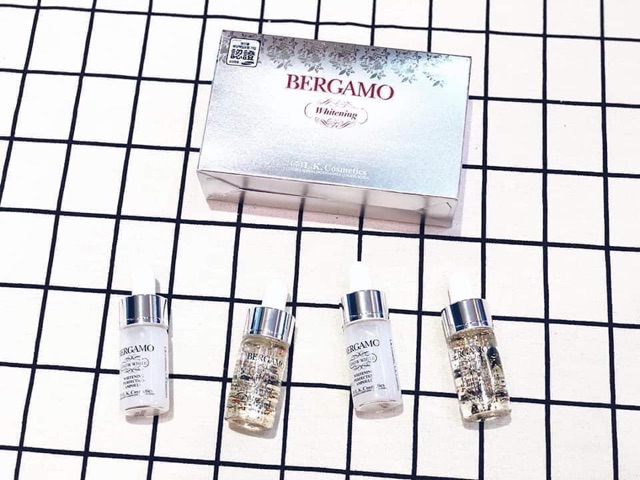 Set 4 lọ Serum Bergamo Snow White & Vita - White Whitening Pefection Ampoule