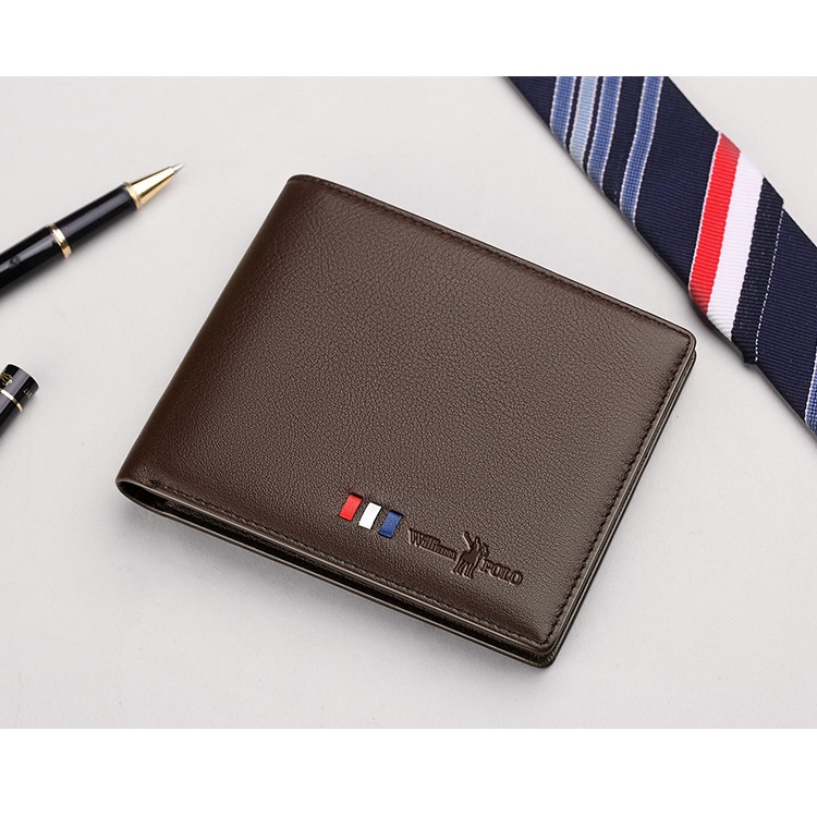 Ví nam William Polo 181330 Ví Da bò cao cấp Bảo hành 12 tháng