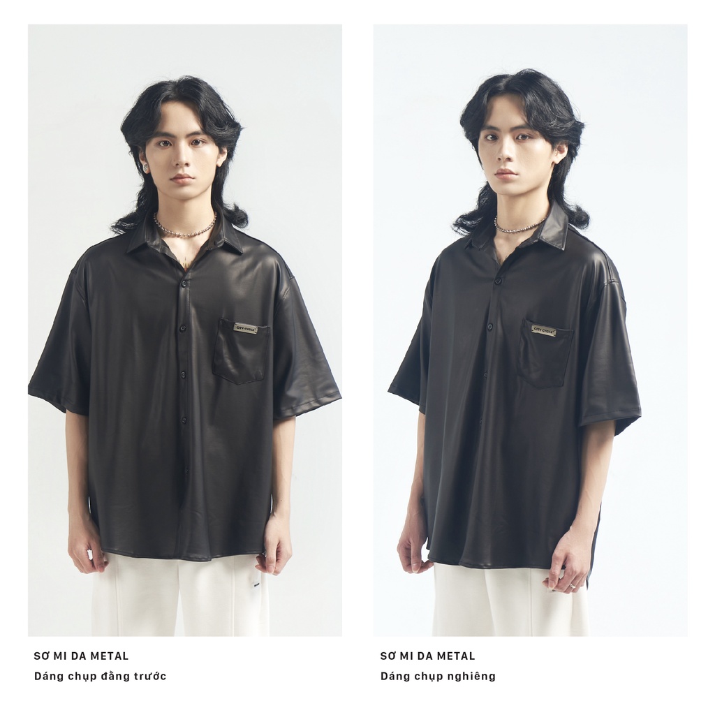 Áo sơ mi local brand da Metal City Cycle unisex form rộng nam nữ oversize