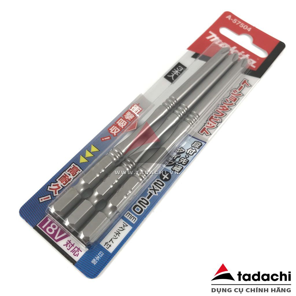 Mũi vít bale 1 đầu Ph2x120mm Makita A-57504 (01 mũi)