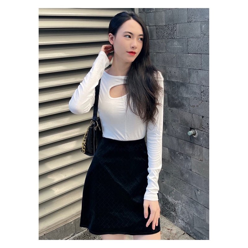 (Ảnh thật ) A823 SALE thanh lý áo dài tay màu trắng