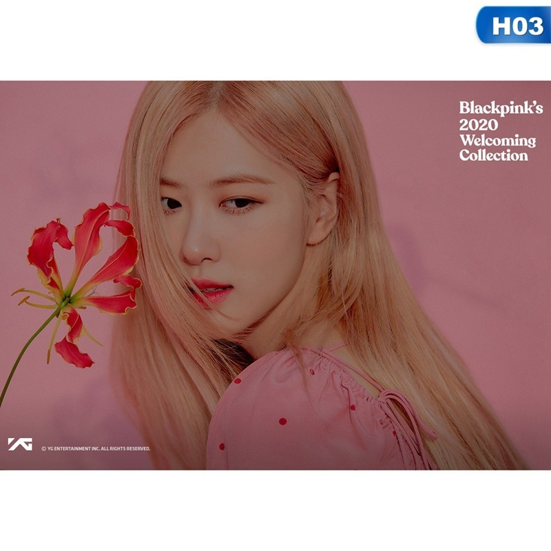 Áp Phích Dán Tường In Hình Blackpink Màu Trắng / Hồng Trang Trí Phòng Khách / Phòng Ngủ