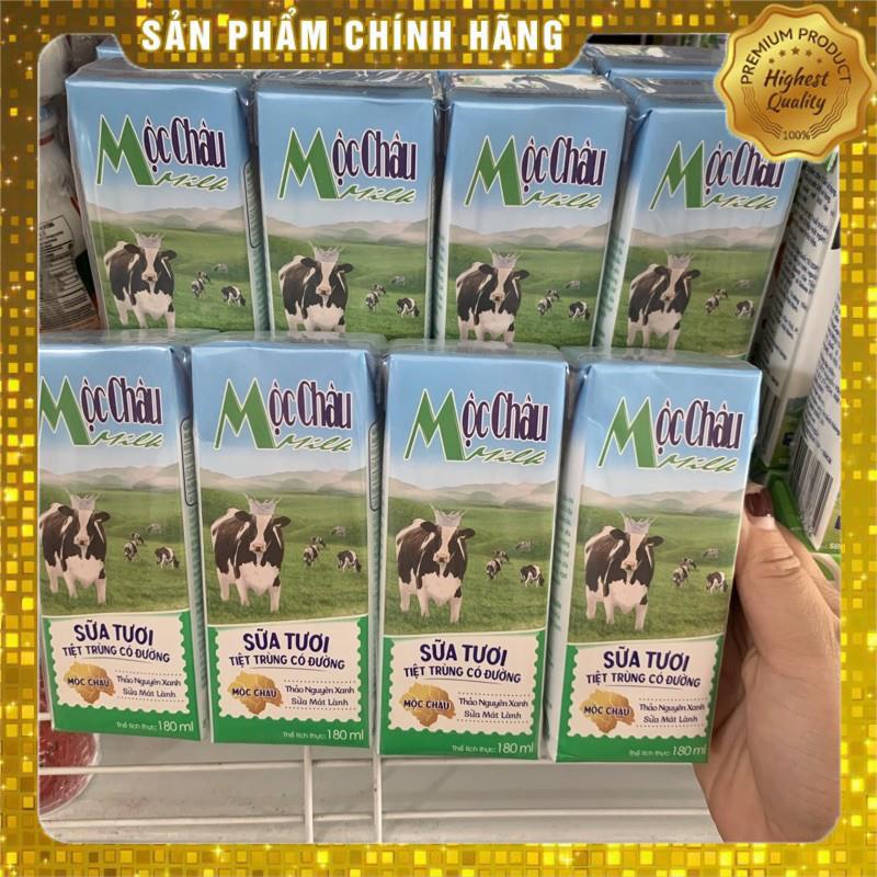 Lốc 4 Hộp Sữa tươi Mộc Châu Có Đường 180ml