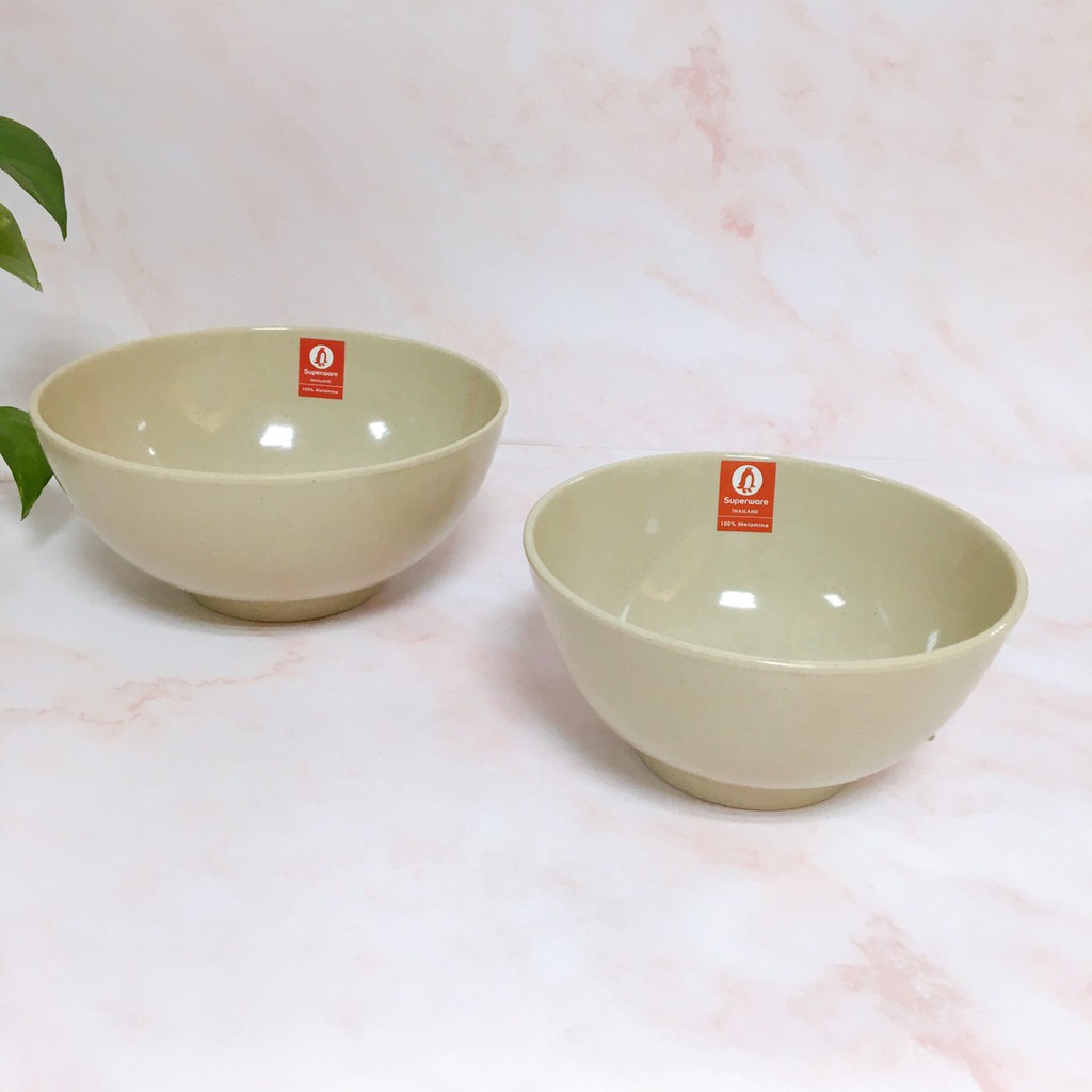 Bát Canh Sâu Lòng SUPERWARE Nhựa Phíp 100% Melamine Nâu Đá - Stone