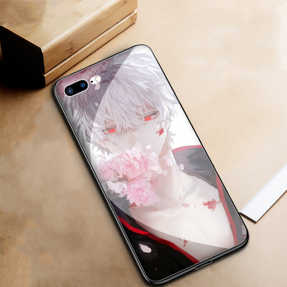 Ốp Lưng Mặt Kính Cường Lực Họa Tiết Hoạt Hình Tokyo Ghoul Cho Apple Iphone 12 Mini Pro Xs Max 8 5 5s Se 2020 Plus