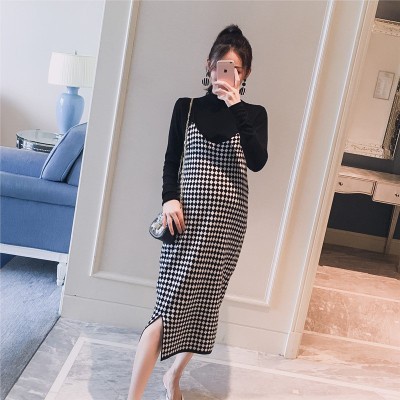 Đầm yếm len bầu ôm body nhập khẩu cao cấp