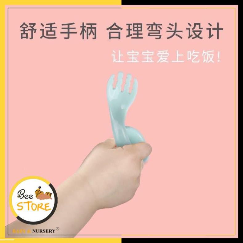 [MỞ KHO SỈ BÁN LẺ] SET THÌA DĨA CONG TẬP XÚC MISUTA, BỘ THÌA NĨA TẬP ĂN CHO BÉ