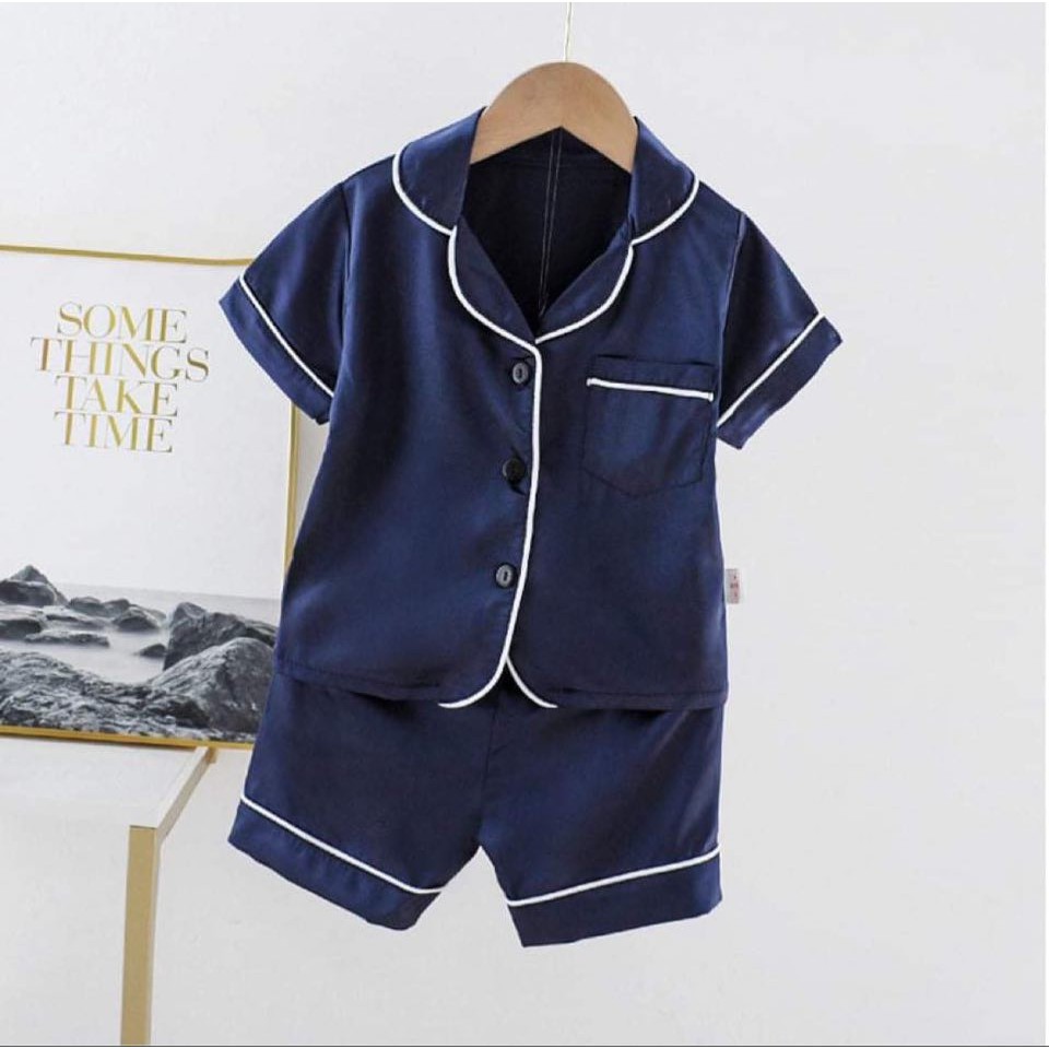 Bộ Pijama Lụa Cộc Tay Minky Soon Cho Bé Trai Và Bé Gái Từ 6-28kg