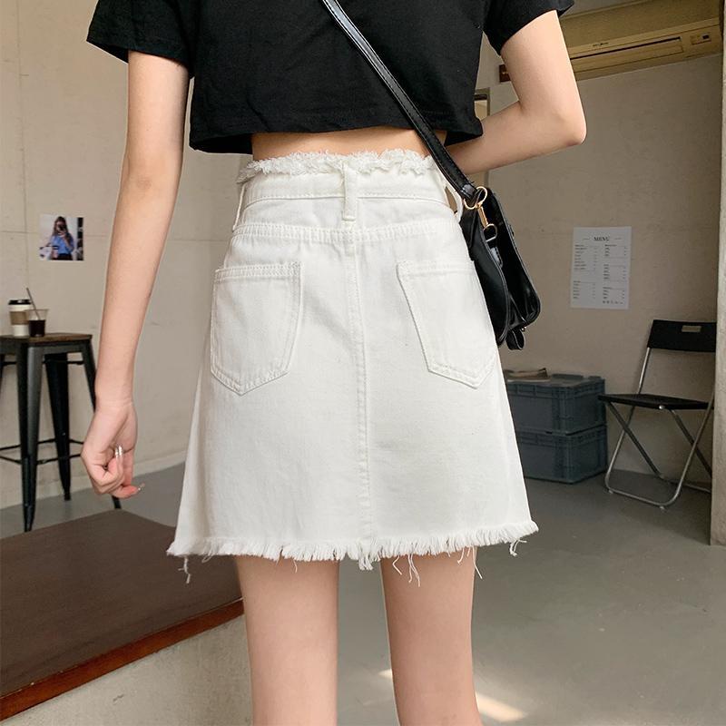 COZOK Chân váy jean Lưng Cao Form Ôm Dễ Phối Đồ