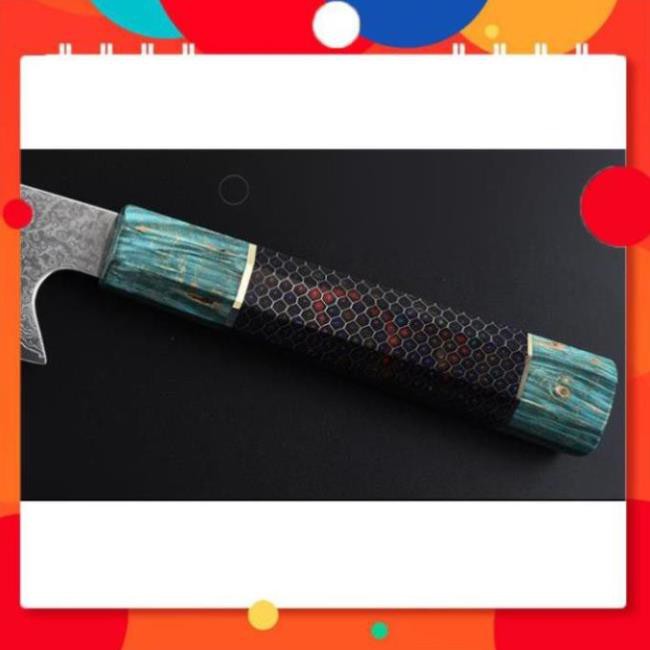 Dao Bếp Trung Hoa - Lõi VG10 Rèn Kẹp  vỏ inox 316 - Damascus - v4 - Hàng Gủi Ngay
