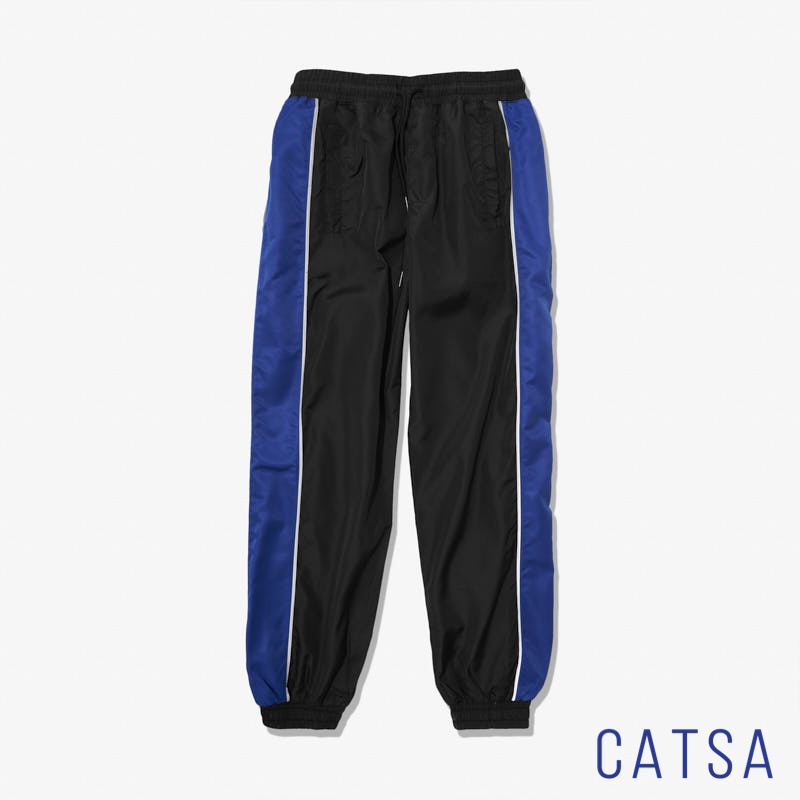 Quần Jogger đen viền phản quang trẻ trung, năng động chất liệu vải dù thoáng mát CATSA QTJ037