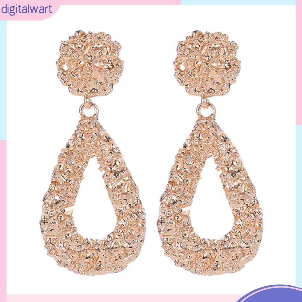 Đôi Khuyên Tai Thiết Kế Hình Giọt Nước Đính Đá Quý Nhân Tạo Lấp Lánh Sang Trọng Cá Tính Dành Cho Nữ