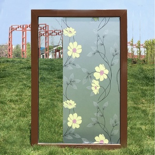Decal giấy dán kính - Hoa sáu cánh khổ 45cm 1 mét