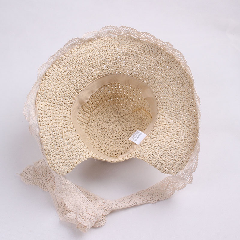 Mũ cói đi biển cho bé gái vòng đầu nón 48Cm và 52Cm có dây rút điều chỉnh vừa vòng đầu