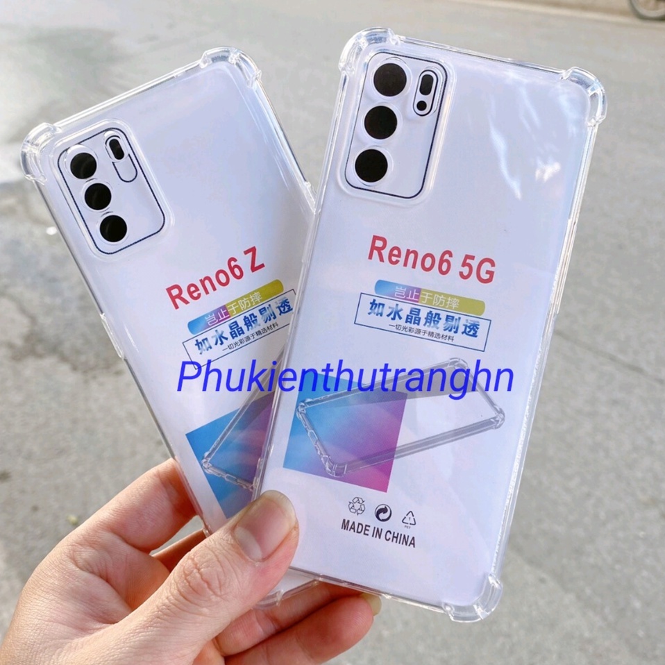 Ốp lưng Oppo Reno 7 5G Reno 7 Z 5g Reno 6 5G Reno 6 Z 5G dẻo trong chống sốc 4 góc có gờ bảo vệ camera - HÀNG DÀY LOẠI 1
