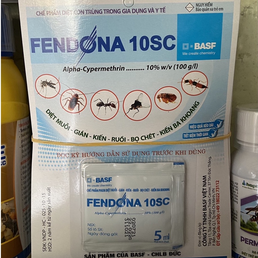 Thuốc diệt côn trùng fendona 10SC gói 5ml