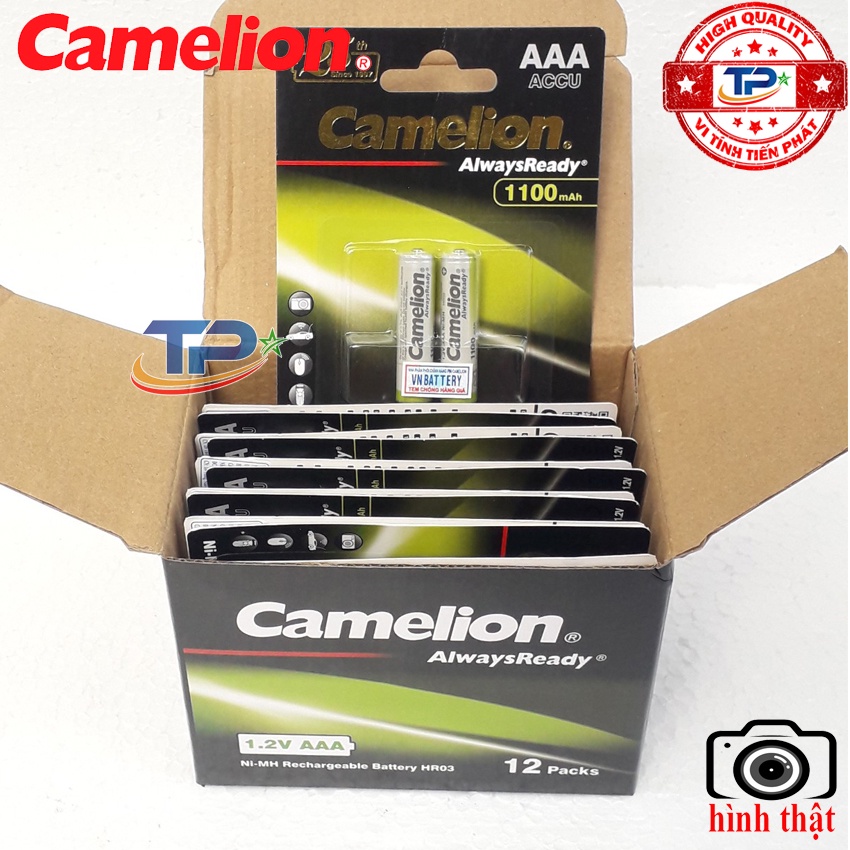 Bộ 2 Pin Sạc AAA  Camelion LockBox Rechargeable Accu / AlwaysReady 1100mAh - 1.2V