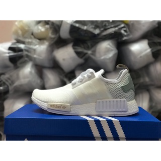 Giày sneaker NMD tmafu trắng xanh full box