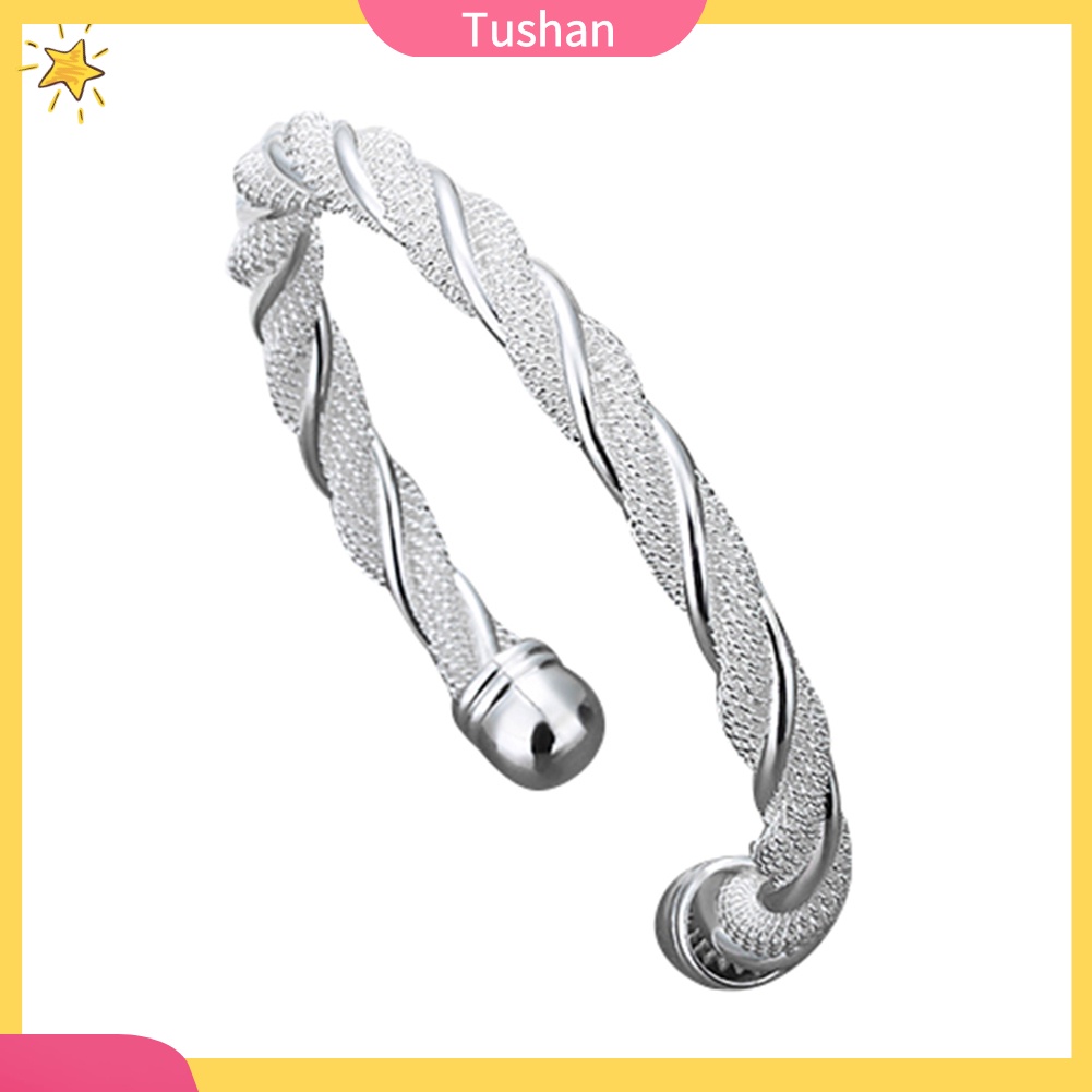 Vòng tay nữ mạ bạc thiết kế đơn giản thời trang độc đáo