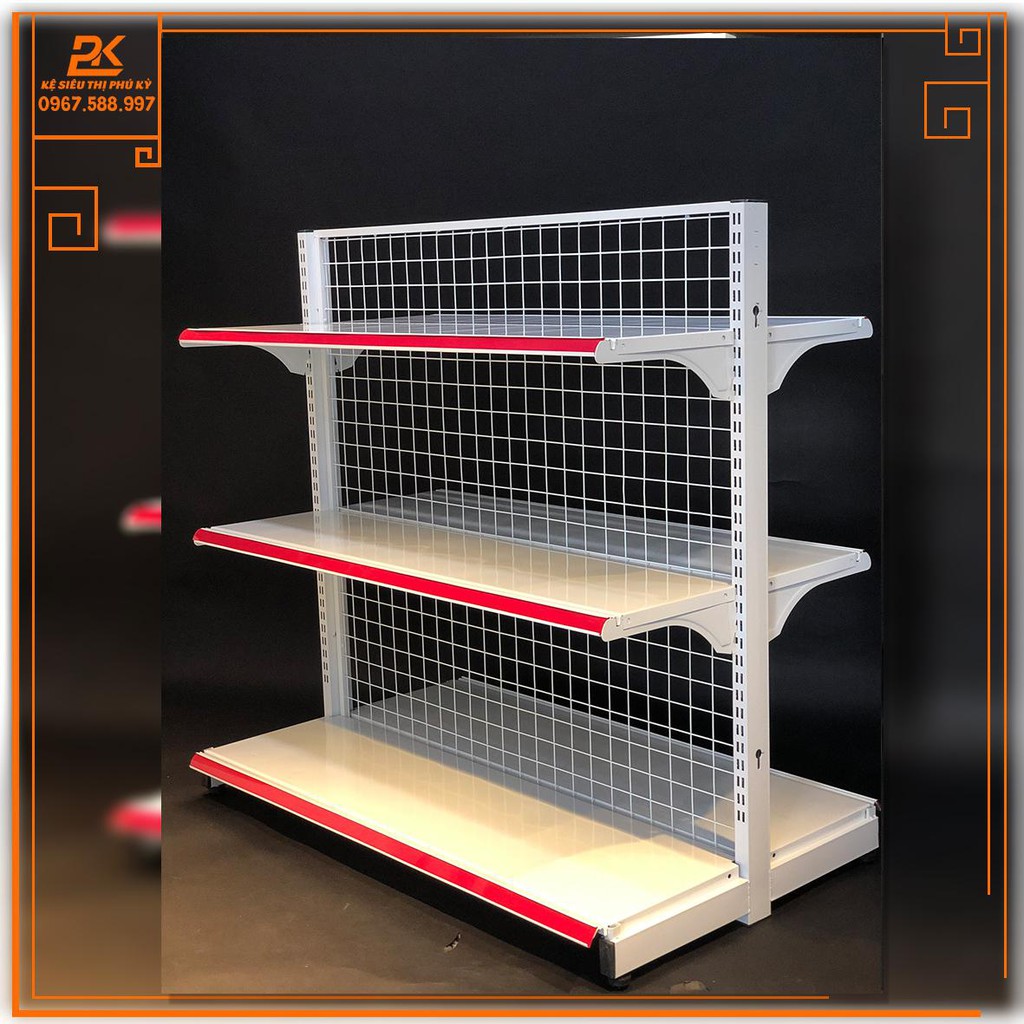 Kệ Siêu Thị Đôi  Dài 120 Rộng 70 Cao 120 x 3 Tầng