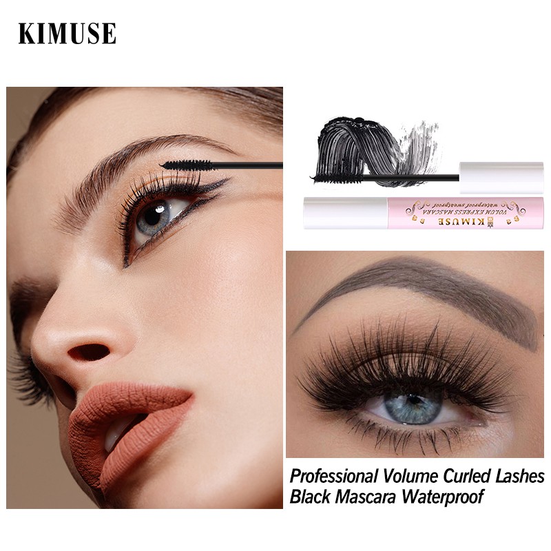 Set mascara + kẹp bấm mi KIMUSE trang điểm mắt cuốn hút 75g