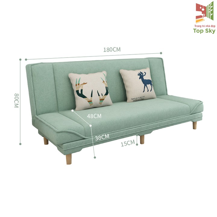 Giường Sofa Gấp Gọn Thành Ghế Đa Năng Phong Cách Hàn Quốc Dài 1m8 (Tặng kèm 2 gối trị giá 200k )