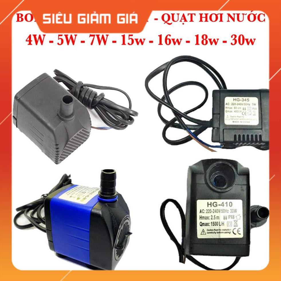 BƠM QUẠT ĐIỀU HOÀ - BƠM QUẠT HƠI NƯỚC - BƠM MINI - BƠM BỂ CÁ [ ĐỦ CÁC LOẠI CÔNG SUẤT ] - Giá tốt nhất