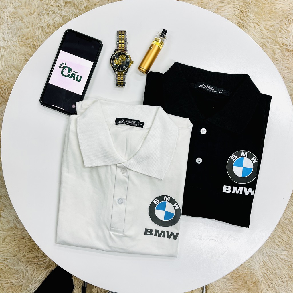Áo thun Polo GẤU 194 BMW vải cá sấu Poly co dãn 4 chiều dày dặn form gerular fit | BigBuy360 - bigbuy360.vn