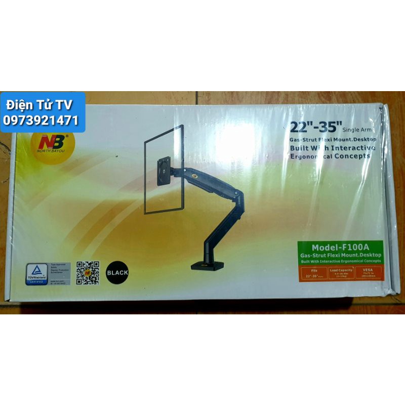 Giá Treo Màn Hình NB F100A Hàng Nhập Khẩu Chính Hãng Phù Hợp Với Màn Hình Từ 22-35" Phiên Bản Mới Nhất
