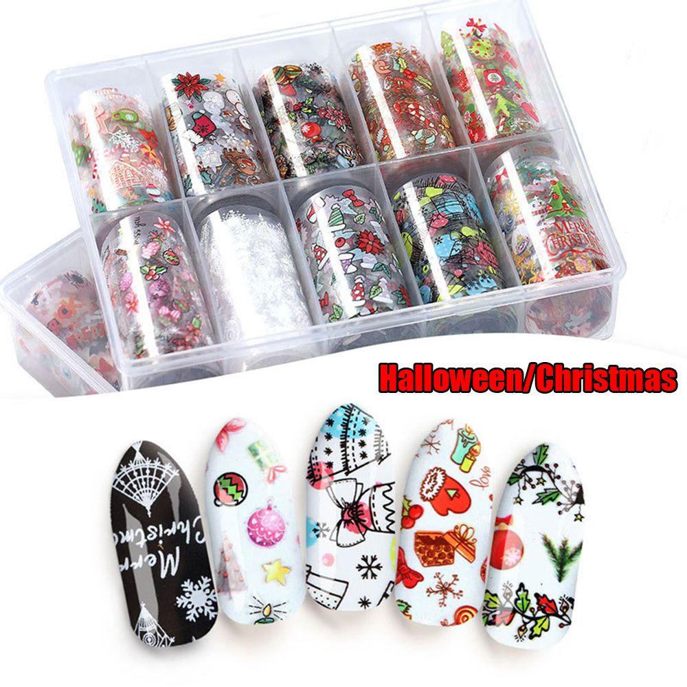 Bộ 10 Miếng Dán Móng Tay Họa Tiết Bầu Trời Sao 3D DIY