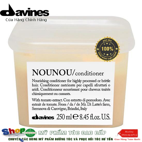 [Davines-Italia] Dầu xả phục hồi tóc hư tổn Nounou Davines Conditioner 250ml