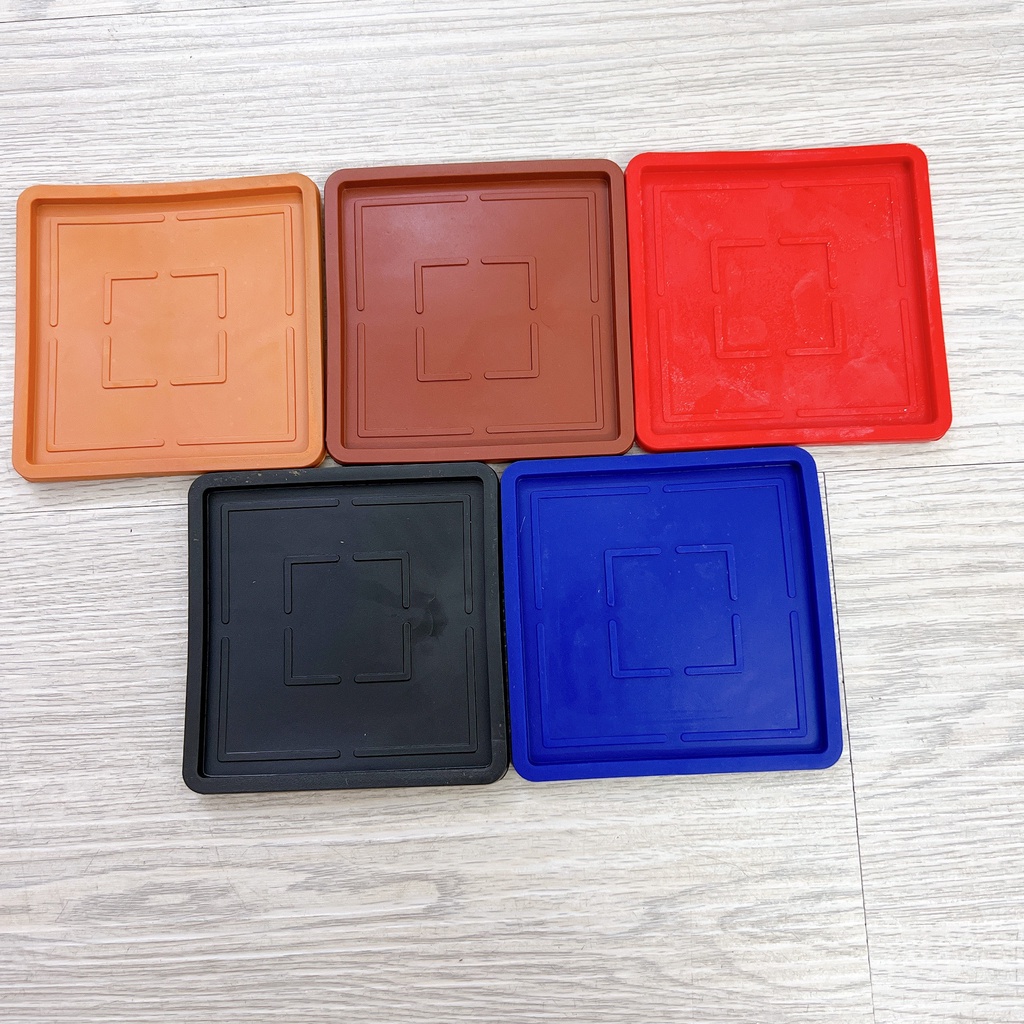 Đế Lót Ly Vuông Nhựa Dẻo RICO Cao Cấp 9cm tiện lợi