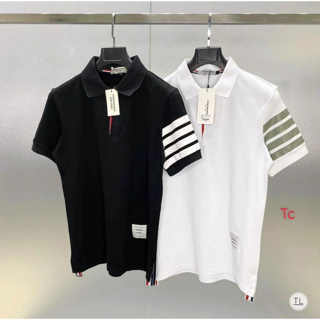 Áo polo thom nam nữ 4 vạch tay