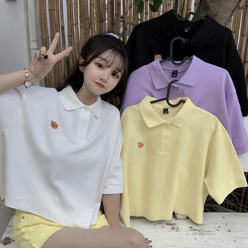 ÁO THUN CỔ POLO CROPTOP