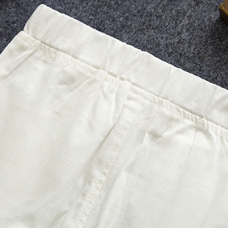 Boys Pants 7-point Pants White Pure Cotton Fashion Children's Pants Korean Big Kids' Pants