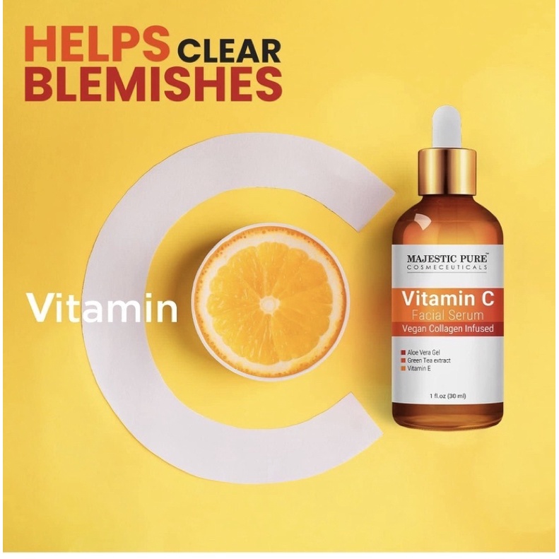 Serum vitamin C Majestic Pure trắng da chống lão hoá 30ml USA