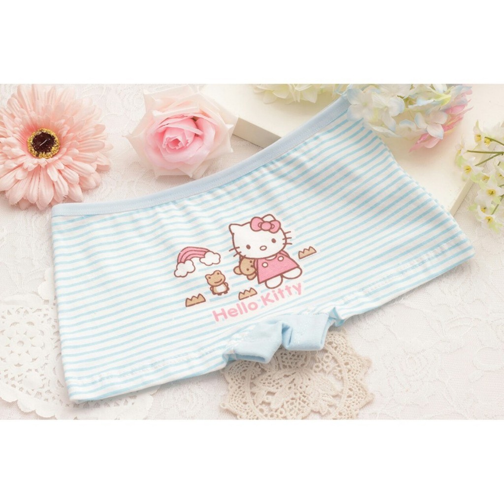 Quần chip đùi cotton, Quần chip đùi bé gái 2-10 tuổi hình mèo Kitty nhiều màu sắc BBShine – C004