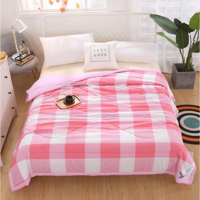Chăn mền cotton đũi muji xuất Nhật, giao màu ngẫu nhiên,Chăn bông cotton hình ca rô 200x230cm,,,