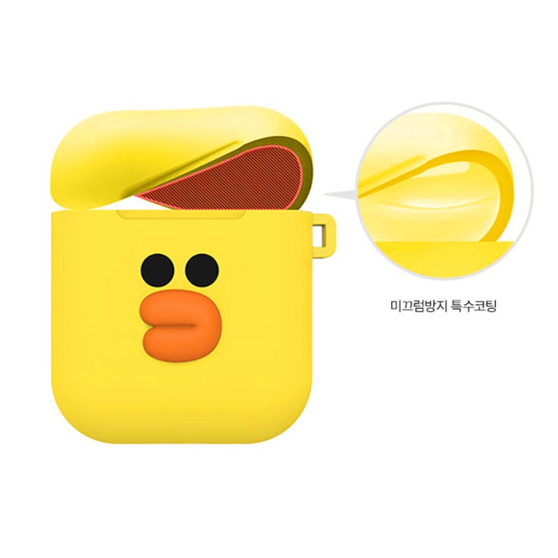 Vỏ Bảo Vệ Hộp Sạc Tai Nghe Airpods 1 2 Họa Tiết Hoạt Hình LINE FRIENDS Dễ Thương